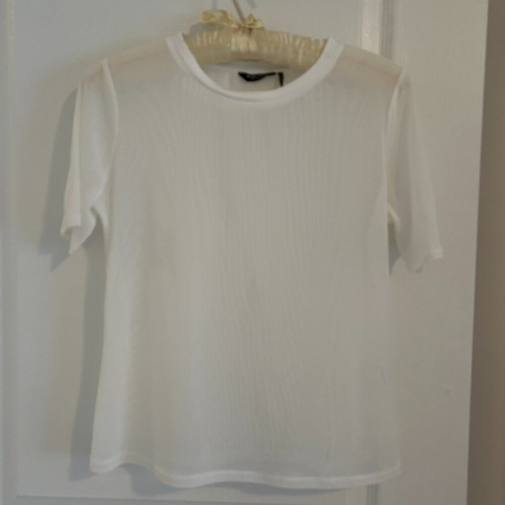 Marciano Los Angeles Mesh “Tulle” Top in off-white/cream Sz XS
